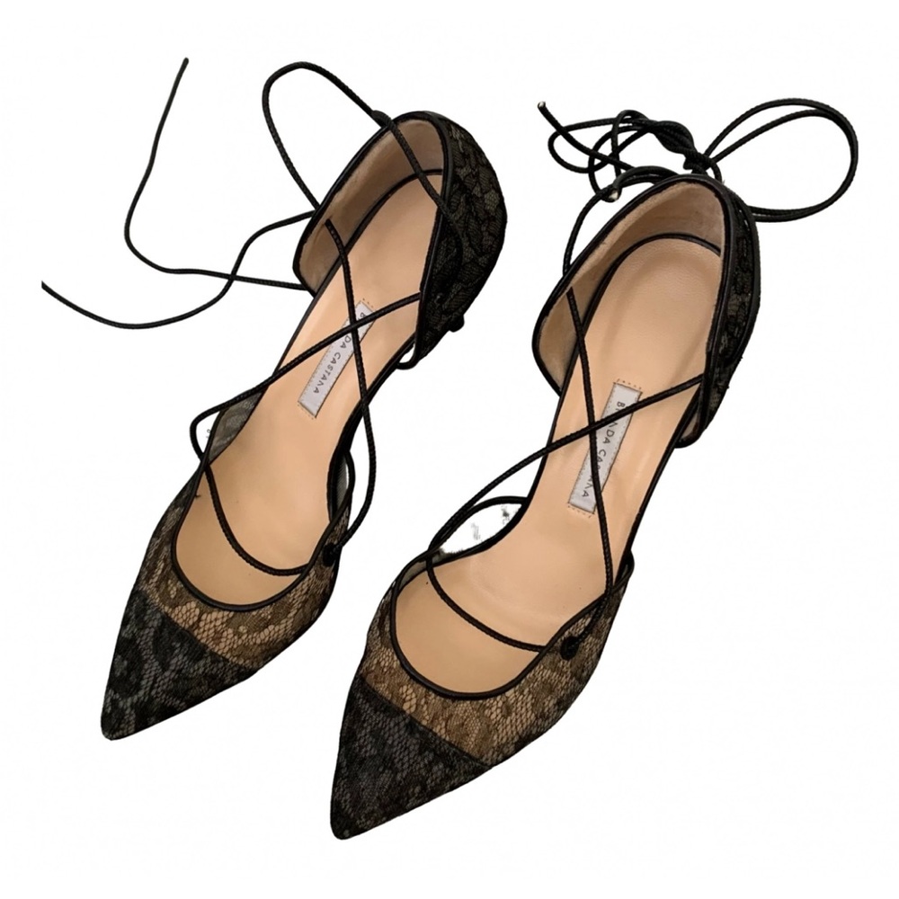 Bionda Castana leather and lace heels